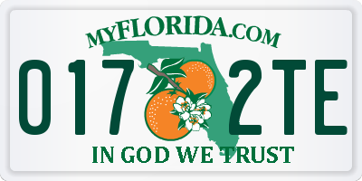 FL license plate 0172TE