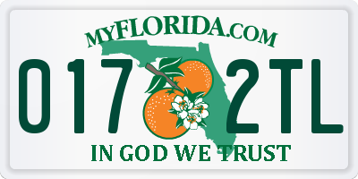 FL license plate 0172TL