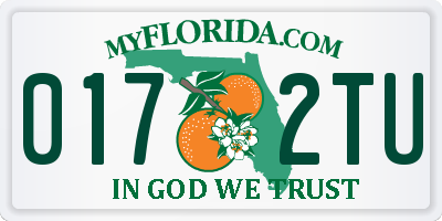 FL license plate 0172TU