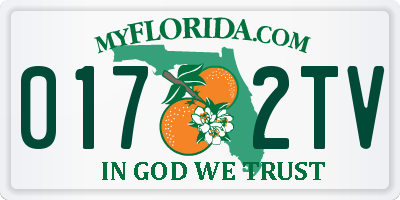 FL license plate 0172TV