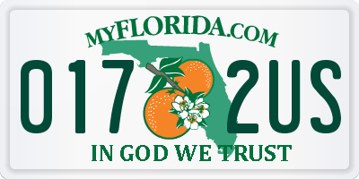 FL license plate 0172US