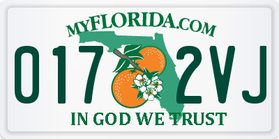 FL license plate 0172VJ