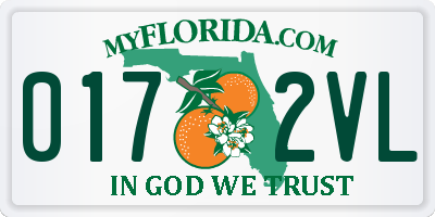 FL license plate 0172VL