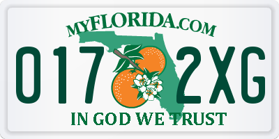 FL license plate 0172XG