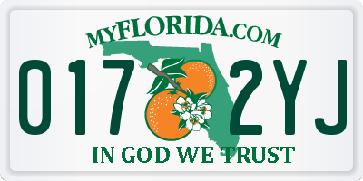 FL license plate 0172YJ