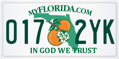 FL license plate 0172YK