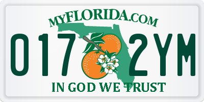 FL license plate 0172YM