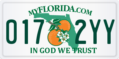 FL license plate 0172YY