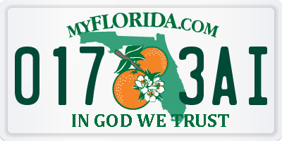 FL license plate 0173AI