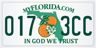 FL license plate 0173CC