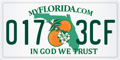 FL license plate 0173CF