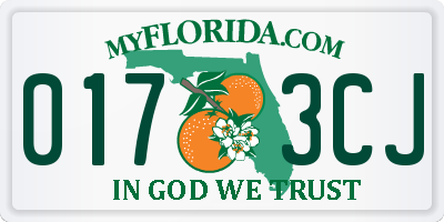 FL license plate 0173CJ