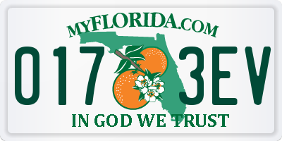 FL license plate 0173EV