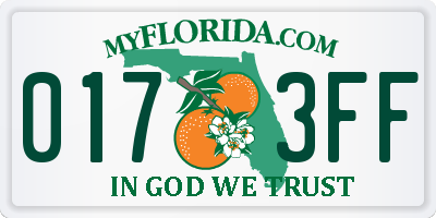FL license plate 0173FF