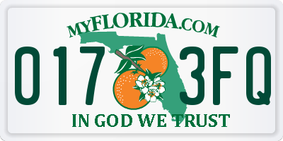 FL license plate 0173FQ