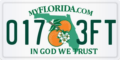 FL license plate 0173FT