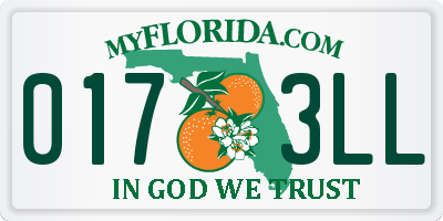 FL license plate 0173LL