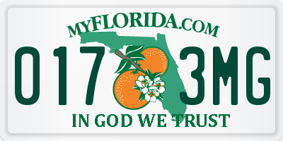 FL license plate 0173MG