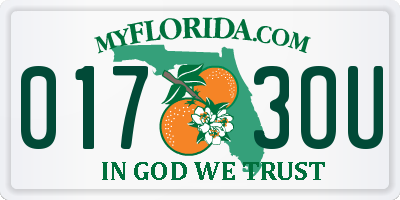 FL license plate 0173OU
