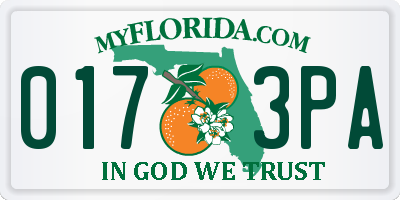 FL license plate 0173PA