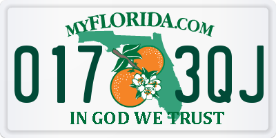 FL license plate 0173QJ
