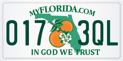 FL license plate 0173QL