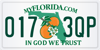 FL license plate 0173QP