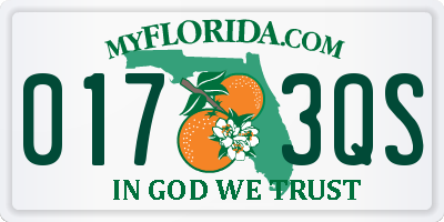 FL license plate 0173QS