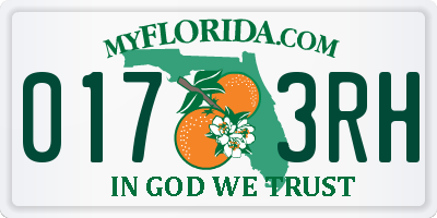 FL license plate 0173RH