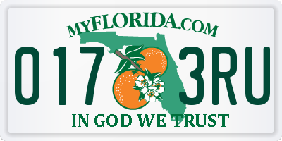 FL license plate 0173RU