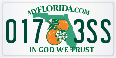 FL license plate 0173SS