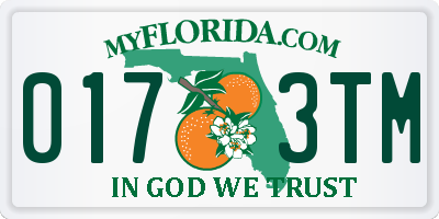FL license plate 0173TM