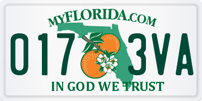 FL license plate 0173VA