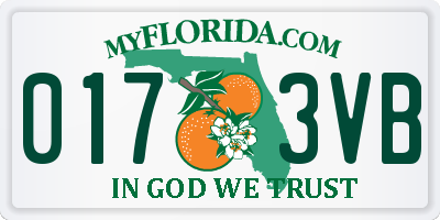 FL license plate 0173VB