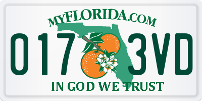 FL license plate 0173VD