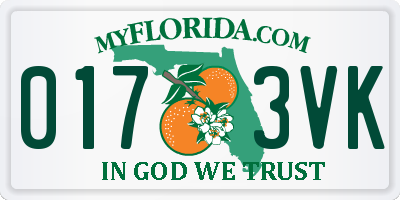FL license plate 0173VK