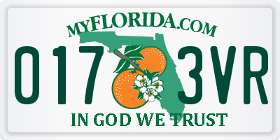 FL license plate 0173VR