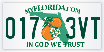 FL license plate 0173VT