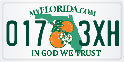 FL license plate 0173XH