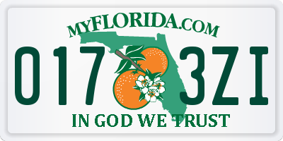 FL license plate 0173ZI