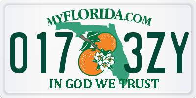 FL license plate 0173ZY