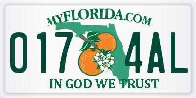 FL license plate 0174AL