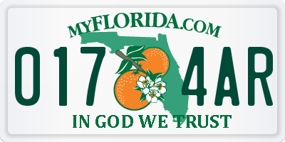 FL license plate 0174AR