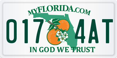 FL license plate 0174AT
