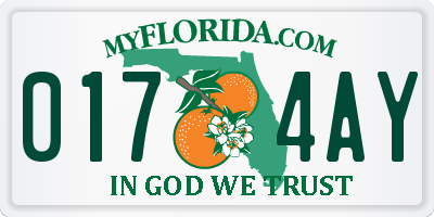 FL license plate 0174AY