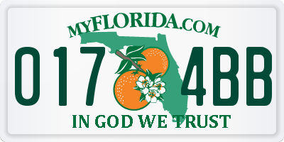 FL license plate 0174BB
