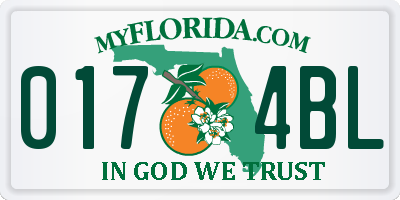 FL license plate 0174BL