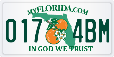 FL license plate 0174BM