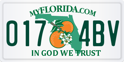 FL license plate 0174BV