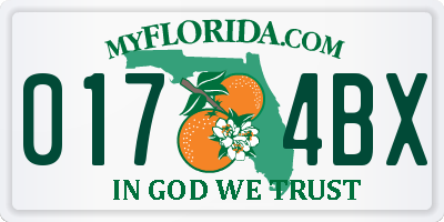 FL license plate 0174BX